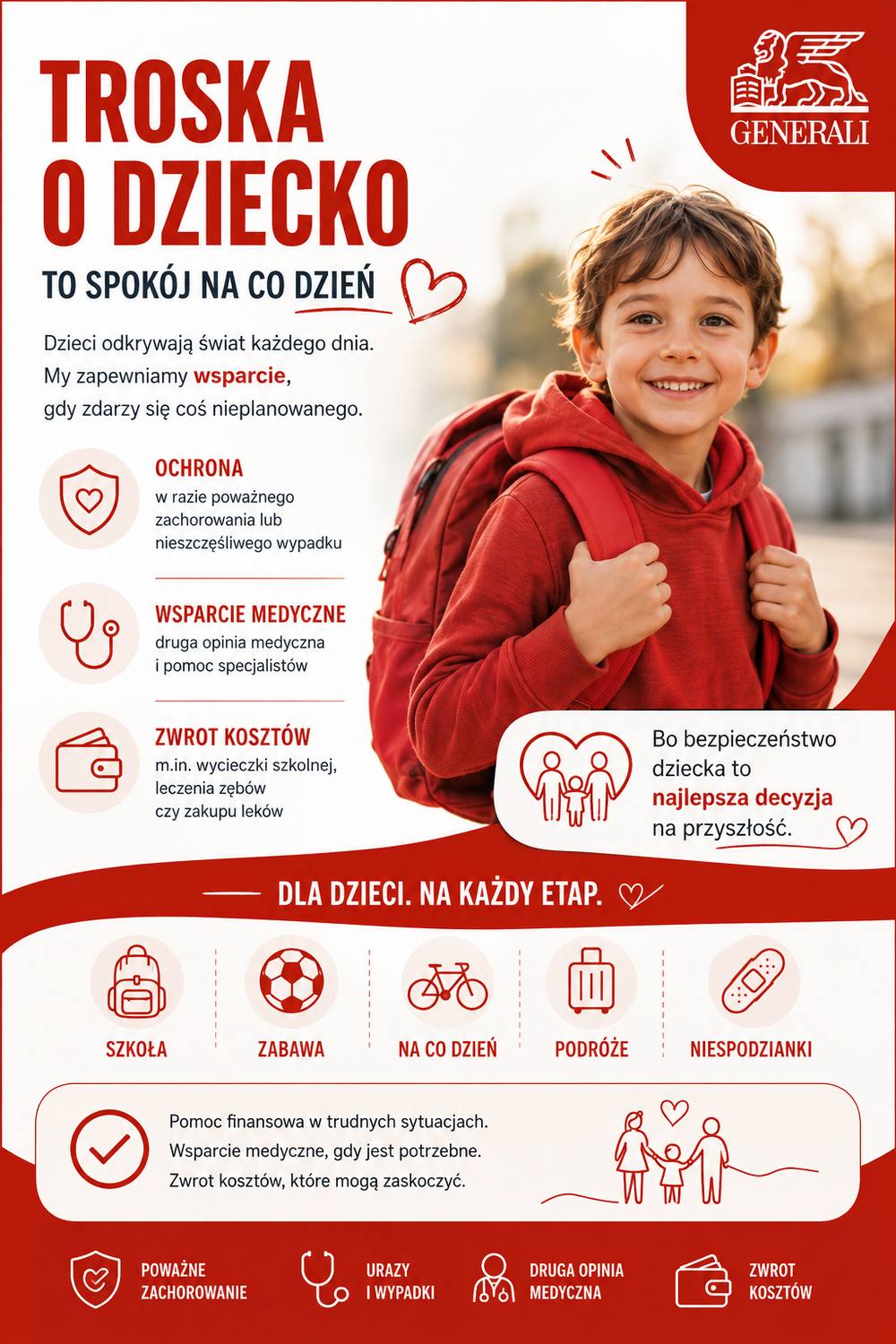 Generali, z myślą o NNW pakiet dla dziecka
